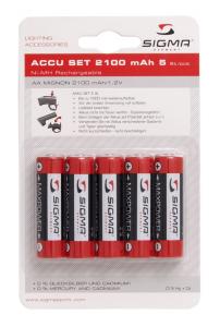 Baterie SIGMA tužkové dobíjecí - 2100mAh