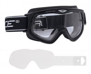 Brýle FORCE sjezdové černé, čiré sklo + folie